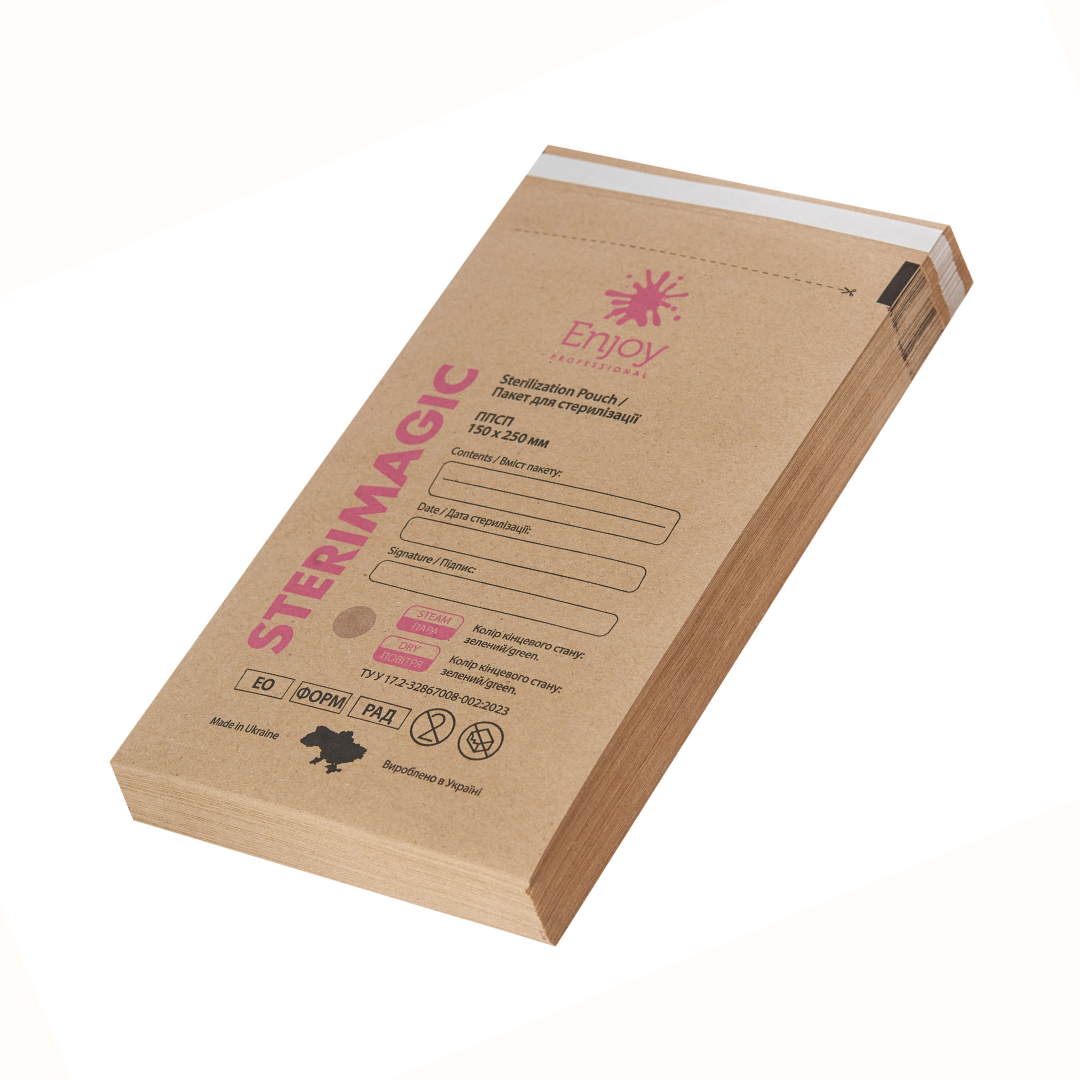 Пакет для стерилізації паперовий бурий ППСП-К 150Х250 мм (100 шт/пак)"Enjoy-professional" - "SteriMagiс"